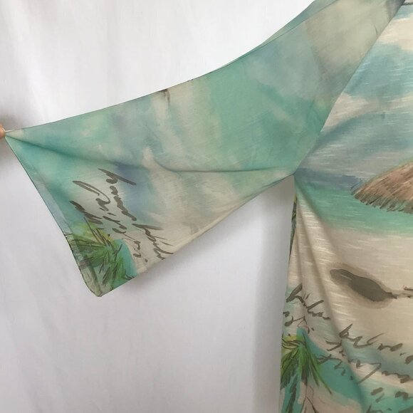 Chico's Beach Scene Blouse Top - Picture 4 of 12